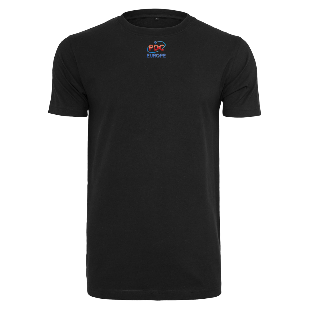 PDC Europe - Logo Shirt - Schwarz - Logo farbig