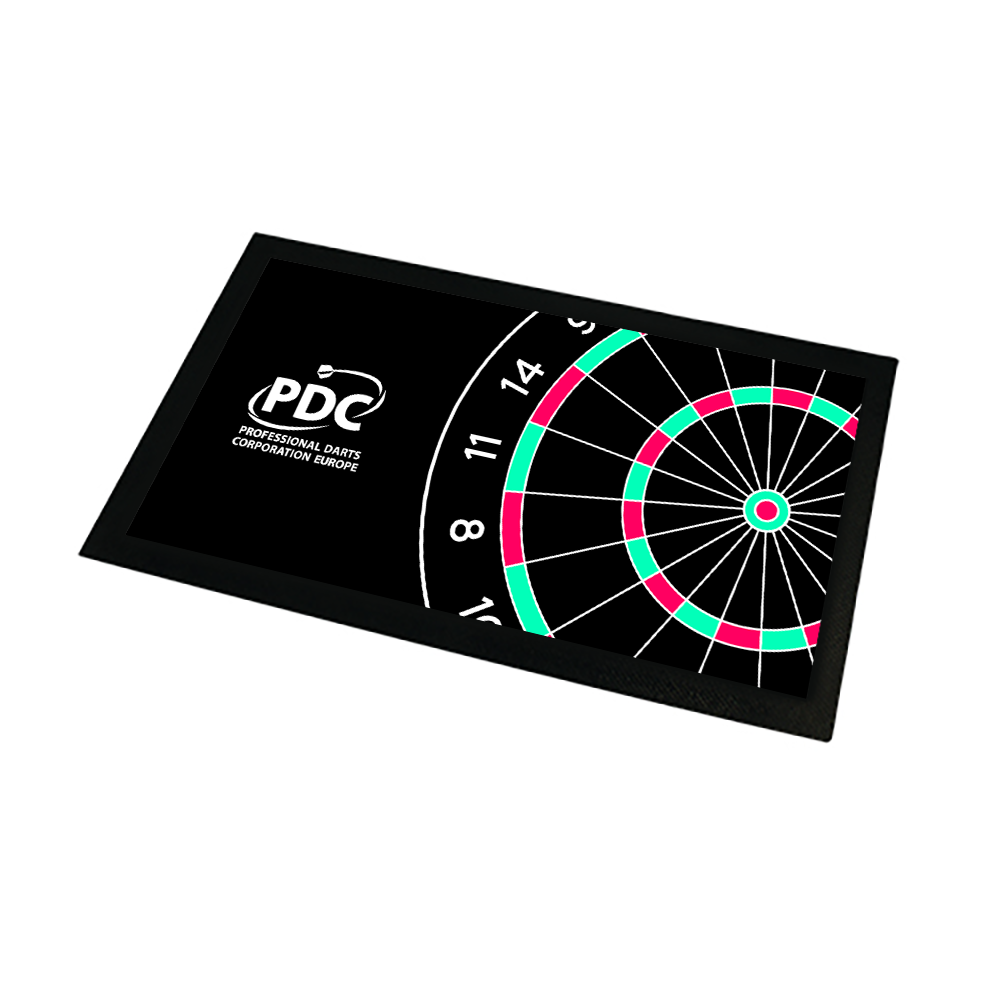 PDC - Thekenmatte - Dartscheibe schwarz